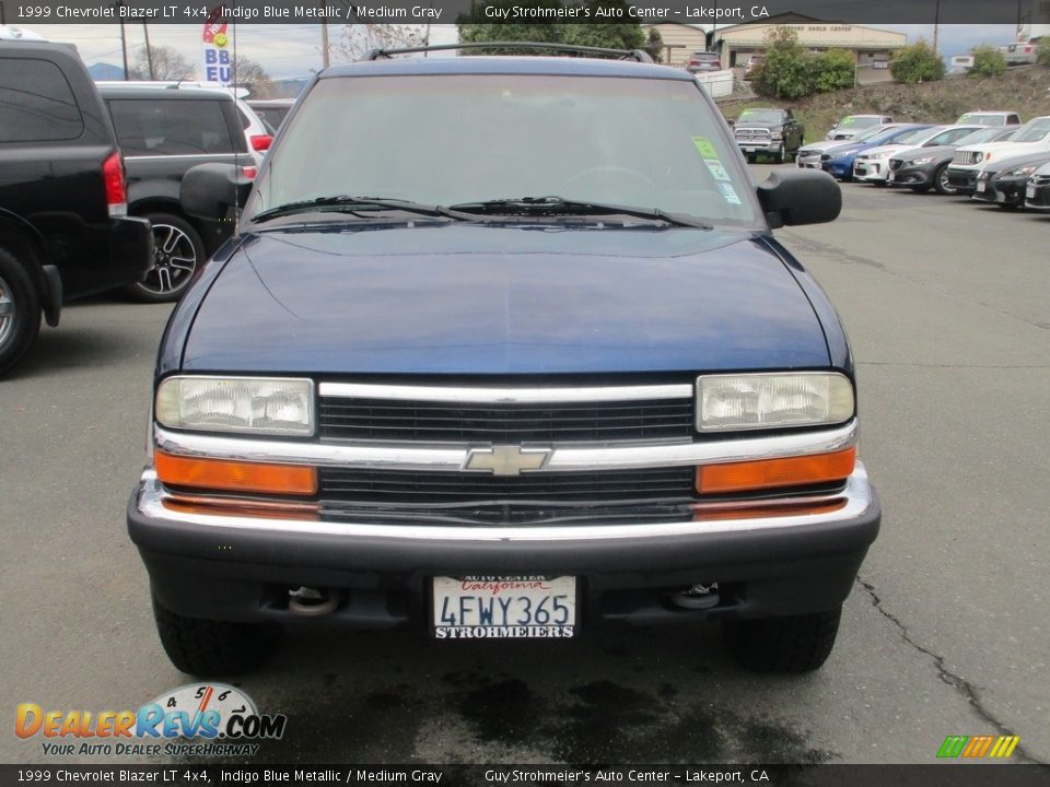 1999 Chevrolet Blazer LT 4x4 Indigo Blue Metallic / Medium Gray Photo #2