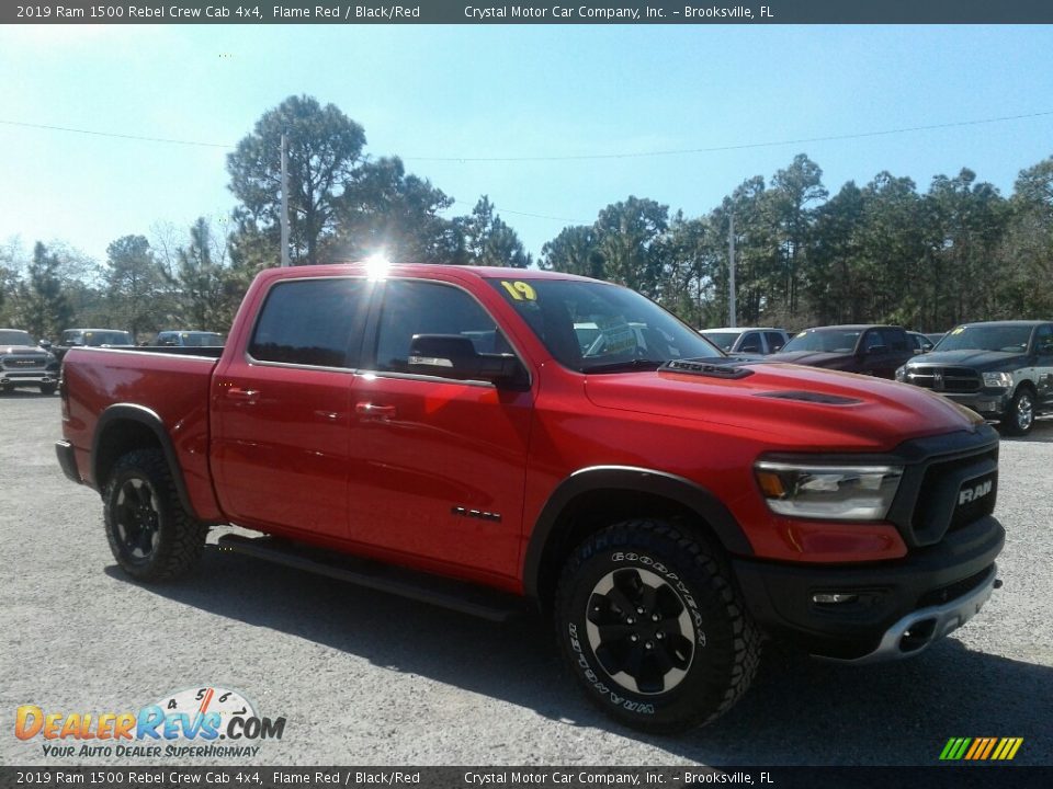 2019 Ram 1500 Rebel Crew Cab 4x4 Flame Red / Black/Red Photo #7