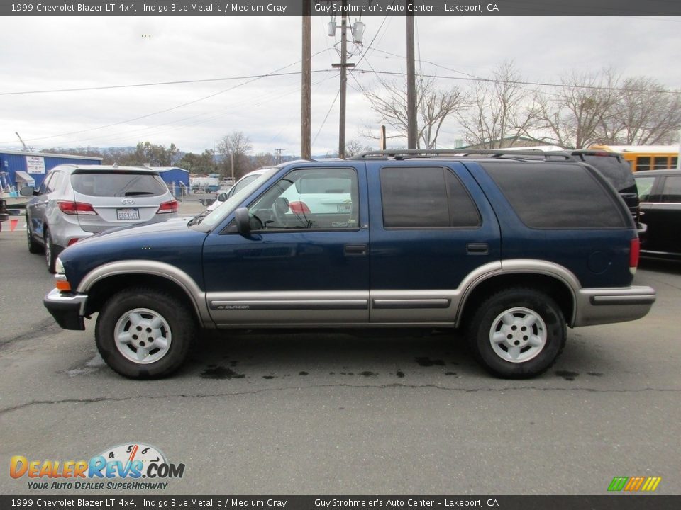 1999 Chevrolet Blazer LT 4x4 Indigo Blue Metallic / Medium Gray Photo #4