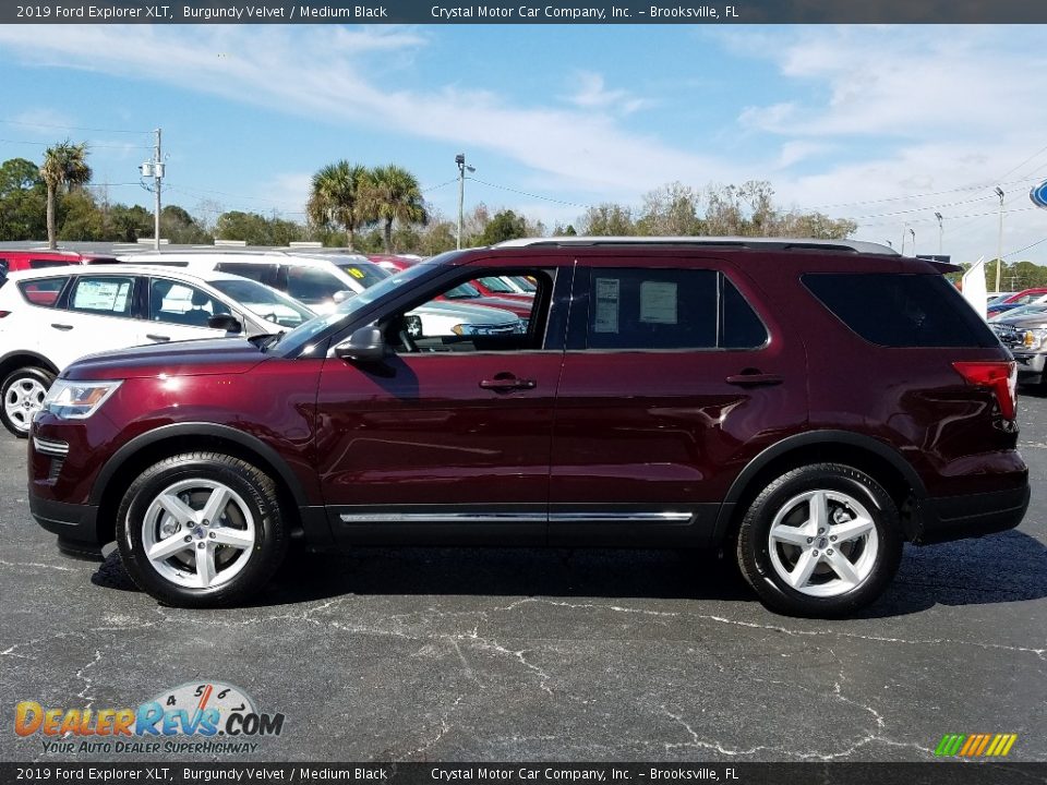 2019 Ford Explorer XLT Burgundy Velvet / Medium Black Photo #2