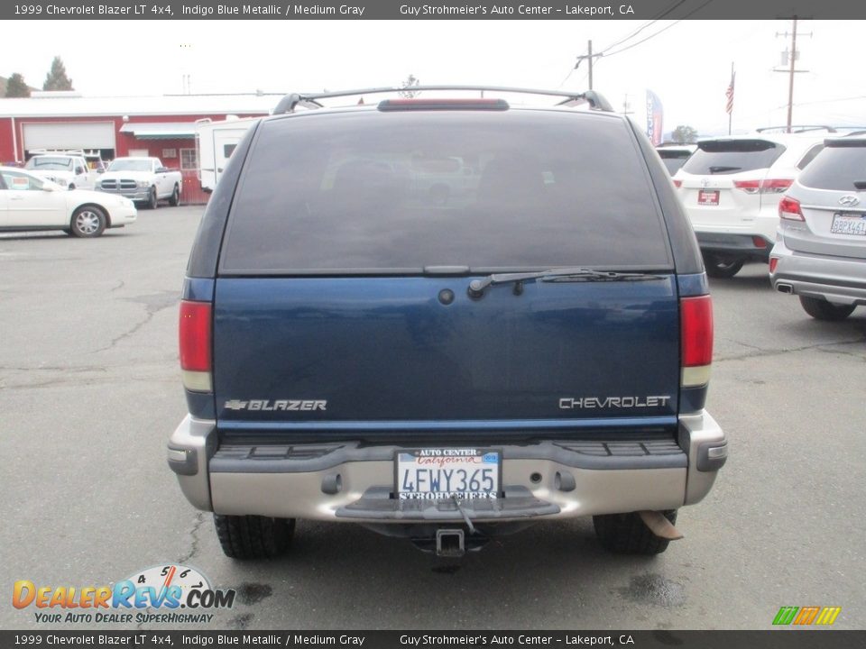 1999 Chevrolet Blazer LT 4x4 Indigo Blue Metallic / Medium Gray Photo #6
