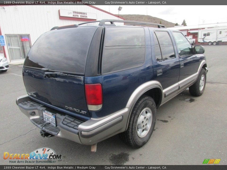 1999 Chevrolet Blazer LT 4x4 Indigo Blue Metallic / Medium Gray Photo #7