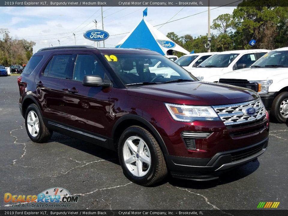 2019 Ford Explorer XLT Burgundy Velvet / Medium Black Photo #7