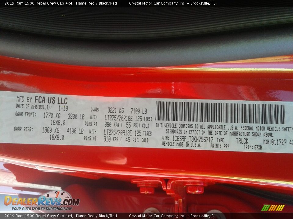 2019 Ram 1500 Rebel Crew Cab 4x4 Flame Red / Black/Red Photo #21