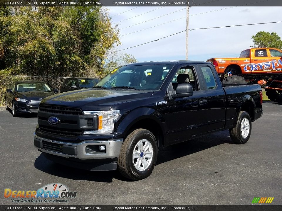 2019 Ford F150 XL SuperCab Agate Black / Earth Gray Photo #1