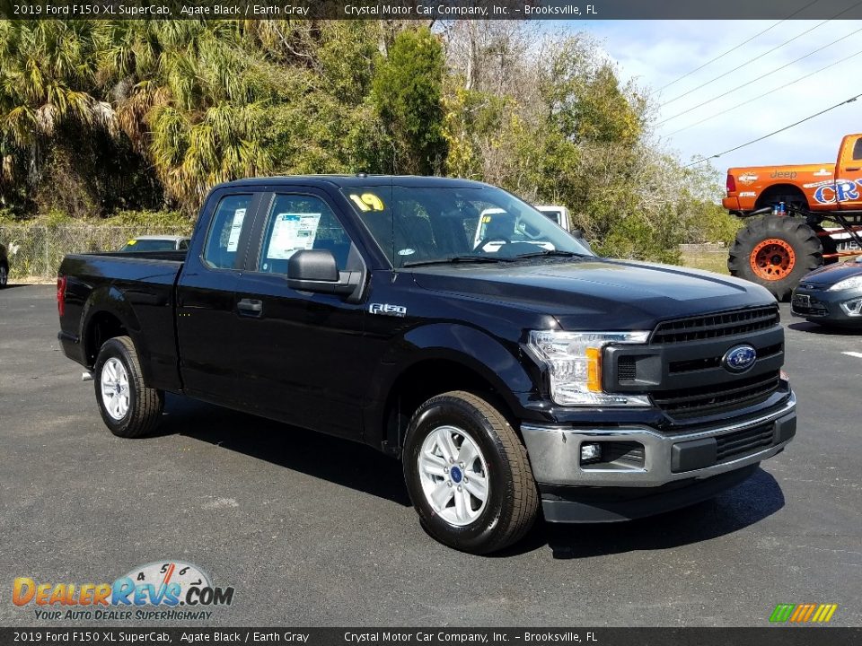 2019 Ford F150 XL SuperCab Agate Black / Earth Gray Photo #7