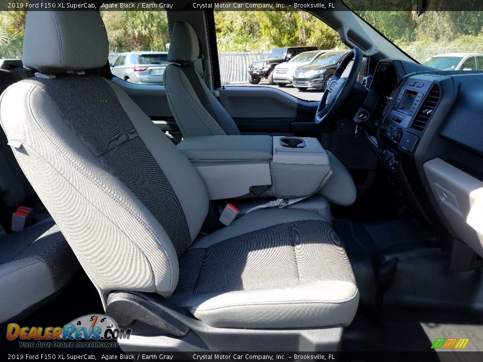 2019 Ford F150 XL SuperCab Agate Black / Earth Gray Photo #12