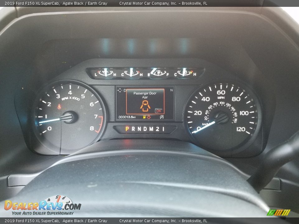 2019 Ford F150 XL SuperCab Agate Black / Earth Gray Photo #14