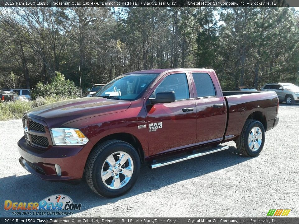 2019 Ram 1500 Classic Tradesman Quad Cab 4x4 Delmonico Red Pearl / Black/Diesel Gray Photo #1