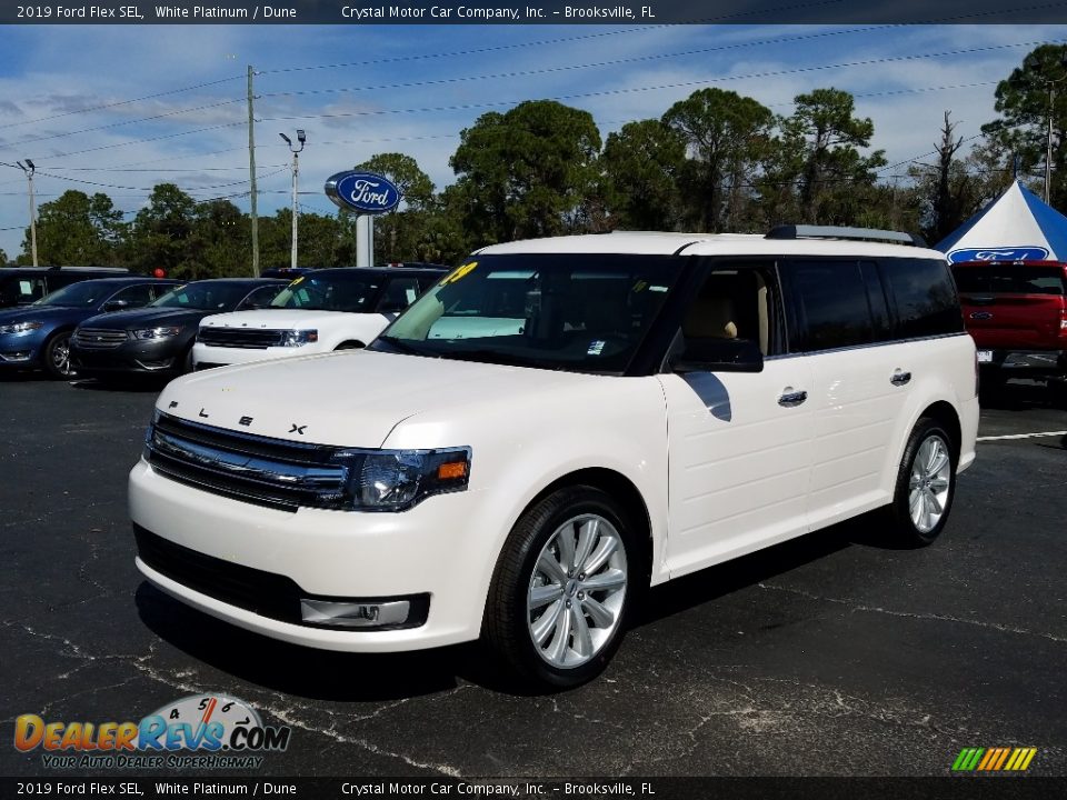 2019 Ford Flex SEL White Platinum / Dune Photo #1