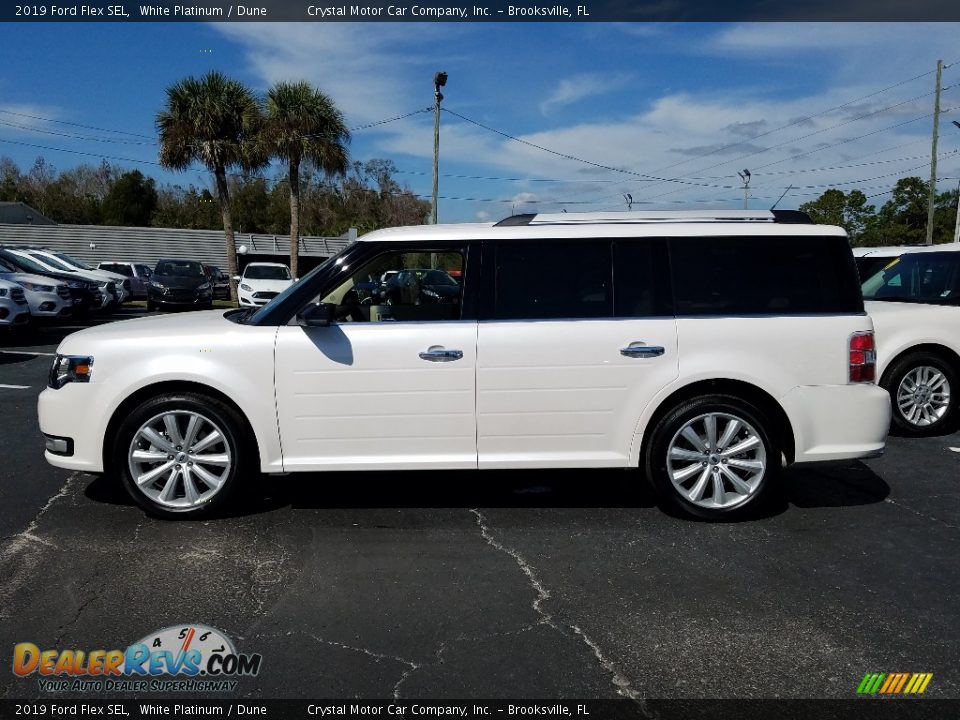 2019 Ford Flex SEL White Platinum / Dune Photo #2