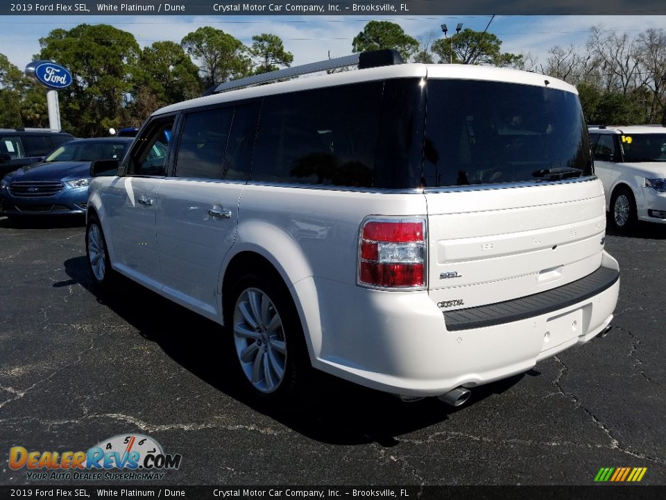2019 Ford Flex SEL White Platinum / Dune Photo #3