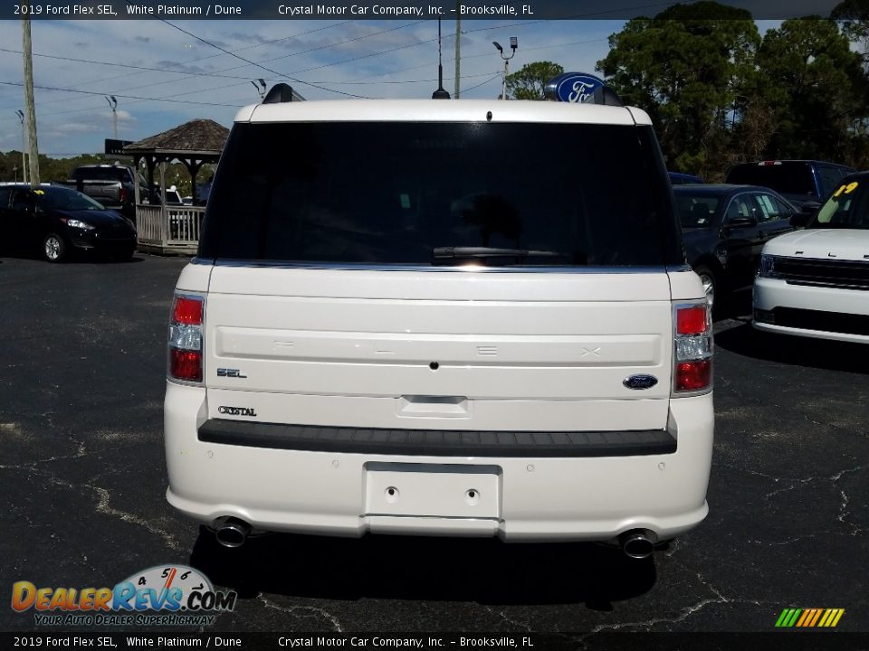 2019 Ford Flex SEL White Platinum / Dune Photo #4