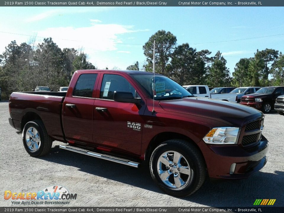 2019 Ram 1500 Classic Tradesman Quad Cab 4x4 Delmonico Red Pearl / Black/Diesel Gray Photo #7