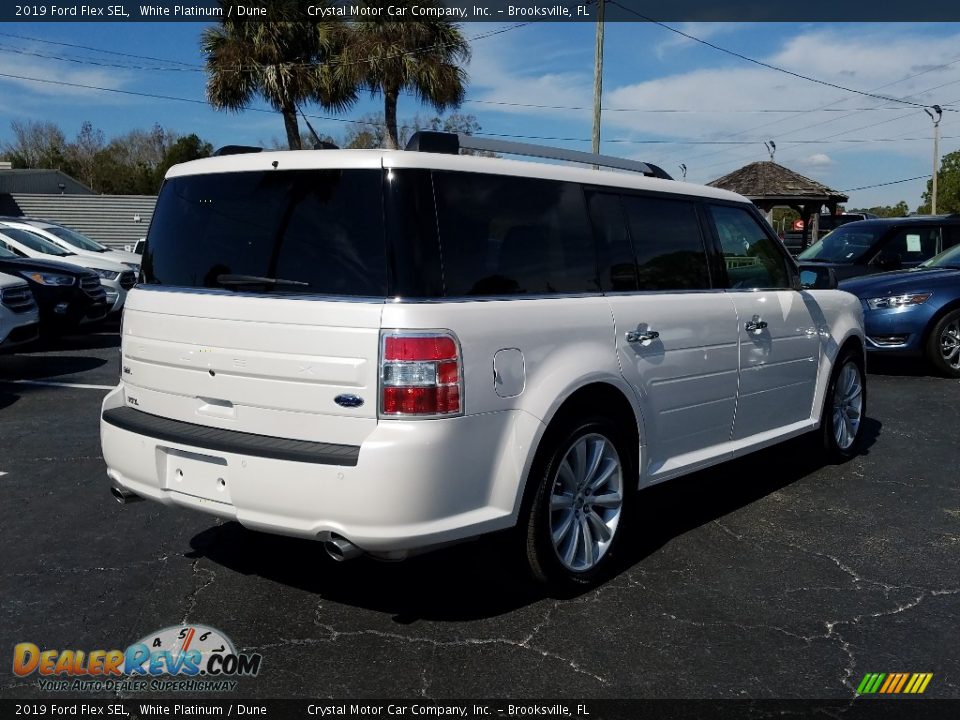 2019 Ford Flex SEL White Platinum / Dune Photo #5