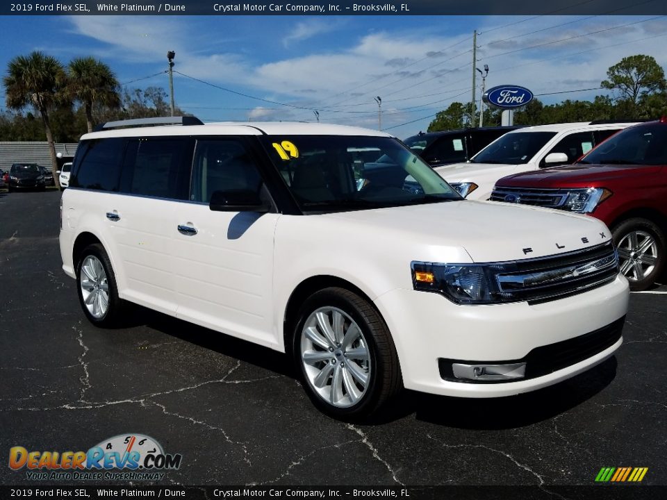 2019 Ford Flex SEL White Platinum / Dune Photo #7