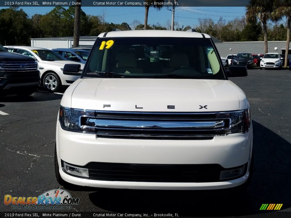 2019 Ford Flex SEL White Platinum / Dune Photo #8