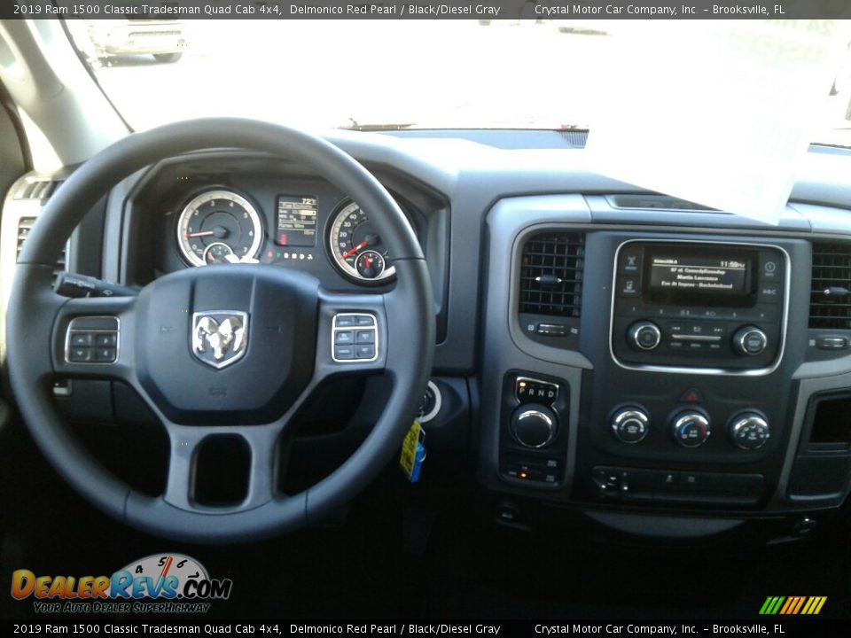 2019 Ram 1500 Classic Tradesman Quad Cab 4x4 Delmonico Red Pearl / Black/Diesel Gray Photo #13