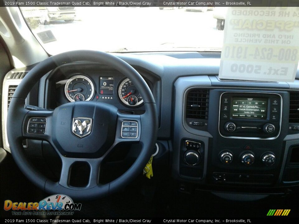 2019 Ram 1500 Classic Tradesman Quad Cab Bright White / Black/Diesel Gray Photo #13