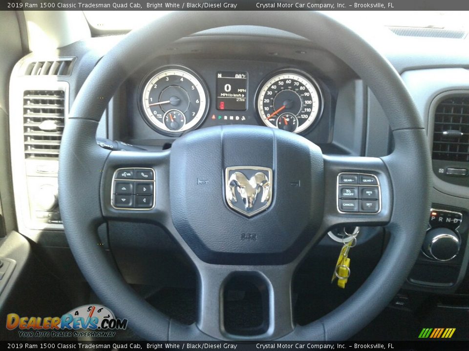 2019 Ram 1500 Classic Tradesman Quad Cab Bright White / Black/Diesel Gray Photo #14
