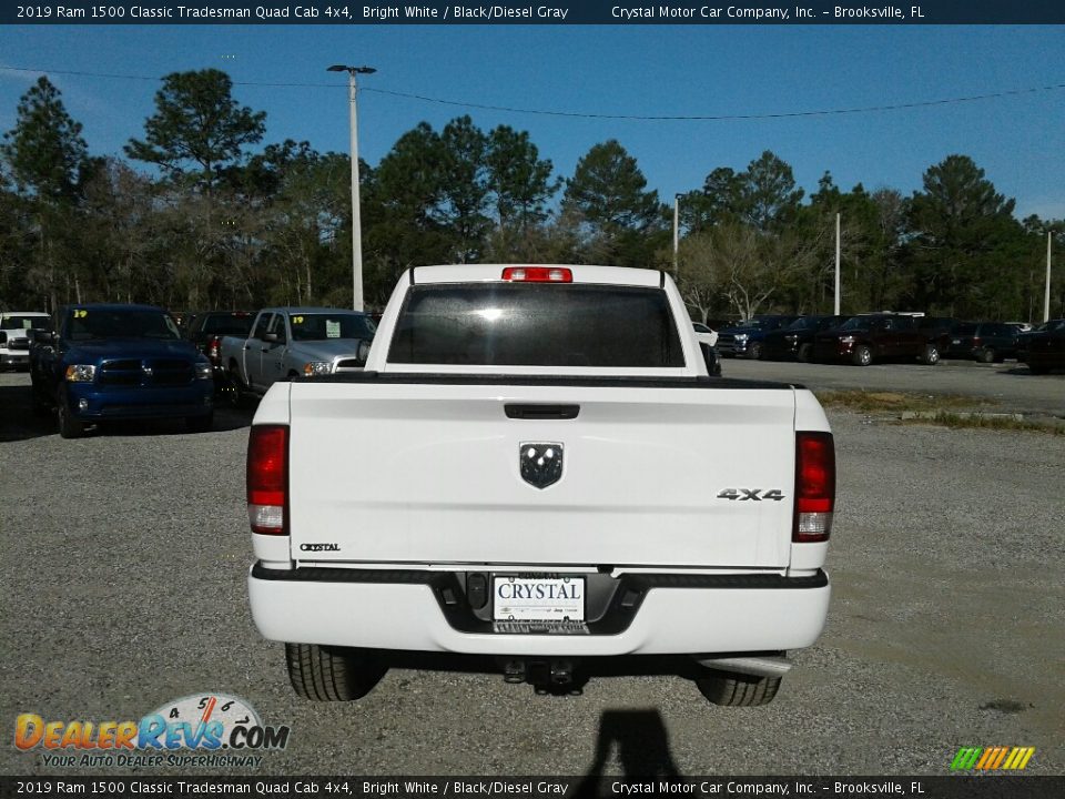 2019 Ram 1500 Classic Tradesman Quad Cab 4x4 Bright White / Black/Diesel Gray Photo #4