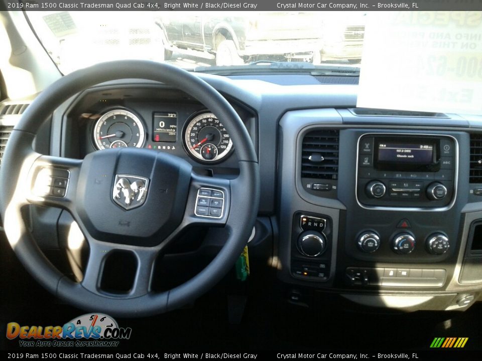 2019 Ram 1500 Classic Tradesman Quad Cab 4x4 Bright White / Black/Diesel Gray Photo #13