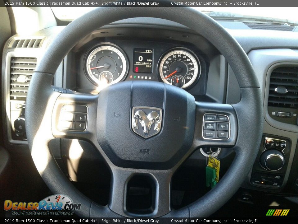 2019 Ram 1500 Classic Tradesman Quad Cab 4x4 Bright White / Black/Diesel Gray Photo #14