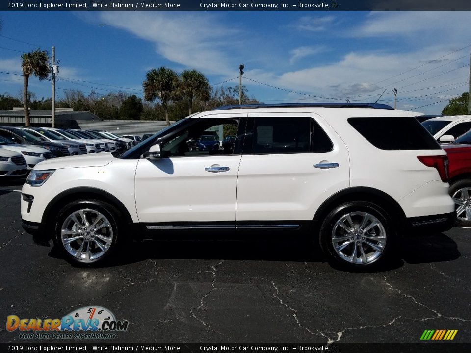 2019 Ford Explorer Limited White Platinum / Medium Stone Photo #2