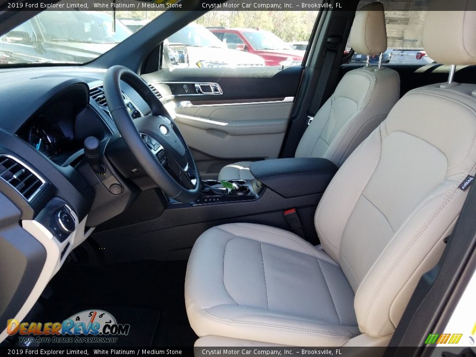 2019 Ford Explorer Limited White Platinum / Medium Stone Photo #9