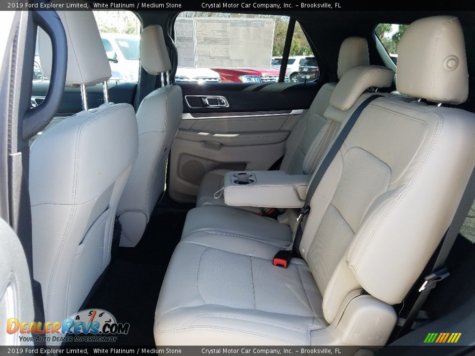 2019 Ford Explorer Limited White Platinum / Medium Stone Photo #10