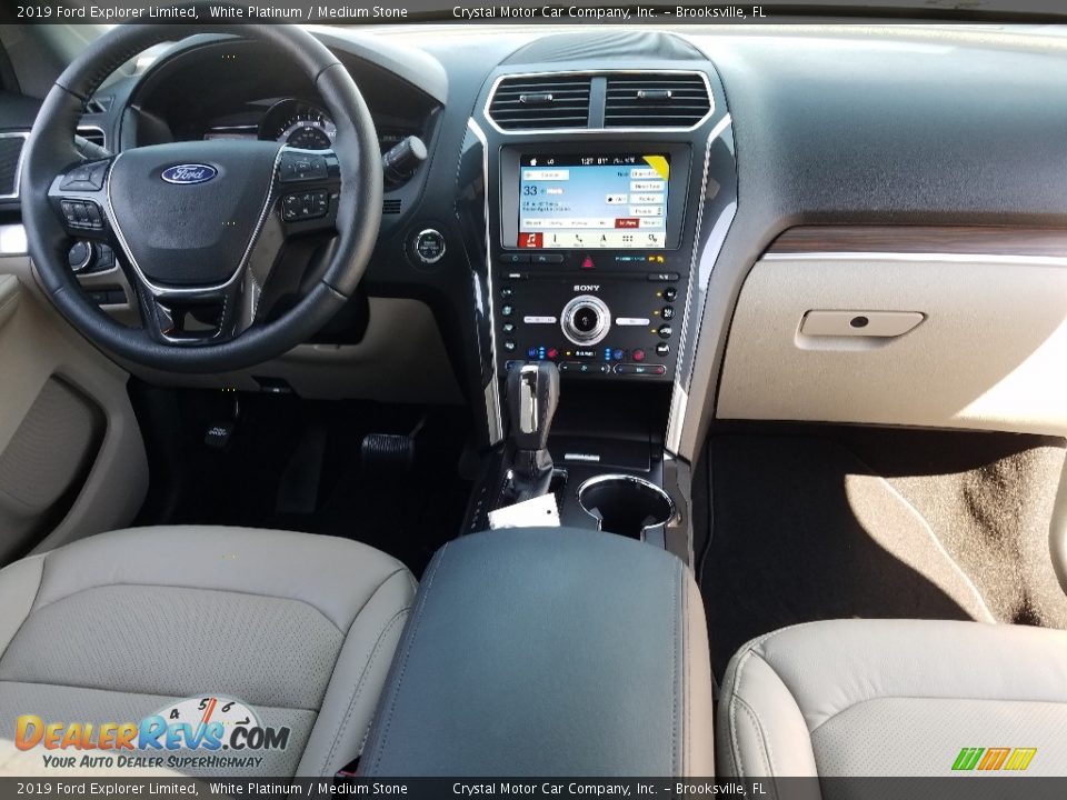 2019 Ford Explorer Limited White Platinum / Medium Stone Photo #13