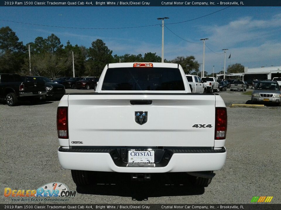 2019 Ram 1500 Classic Tradesman Quad Cab 4x4 Bright White / Black/Diesel Gray Photo #4