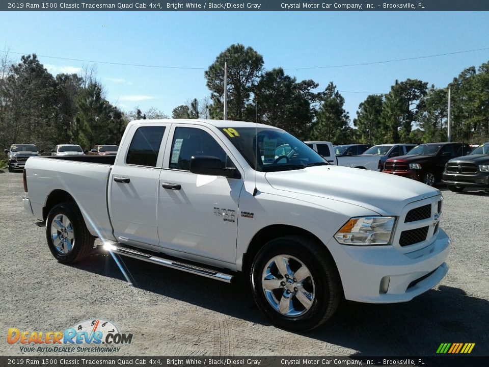 2019 Ram 1500 Classic Tradesman Quad Cab 4x4 Bright White / Black/Diesel Gray Photo #7