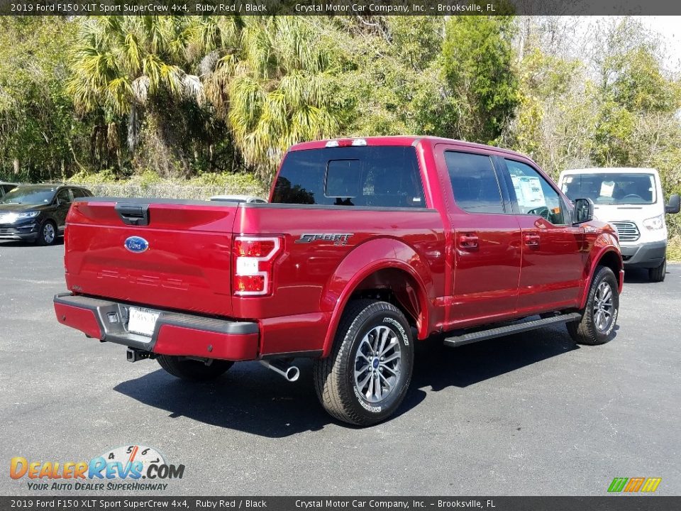 2019 Ford F150 XLT Sport SuperCrew 4x4 Ruby Red / Black Photo #5