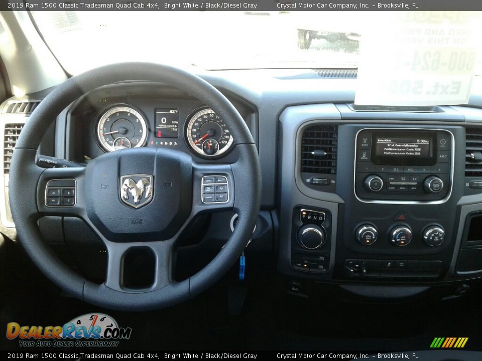 2019 Ram 1500 Classic Tradesman Quad Cab 4x4 Bright White / Black/Diesel Gray Photo #13