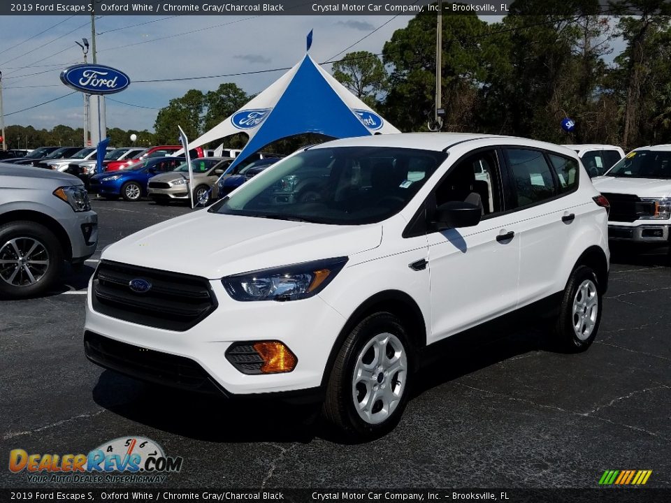 2019 Ford Escape S Oxford White / Chromite Gray/Charcoal Black Photo #1