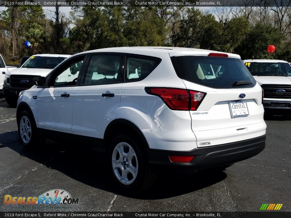 2019 Ford Escape S Oxford White / Chromite Gray/Charcoal Black Photo #3