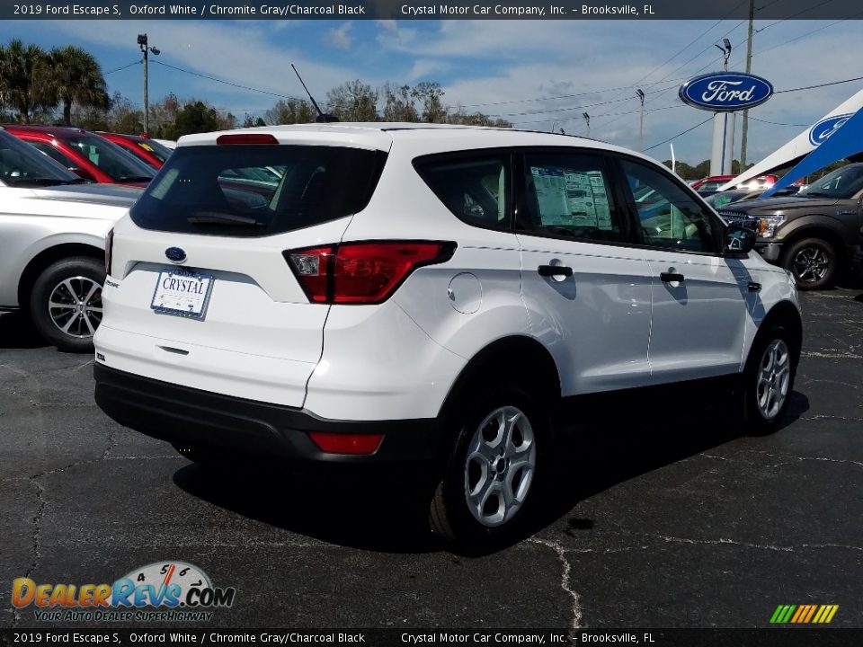 2019 Ford Escape S Oxford White / Chromite Gray/Charcoal Black Photo #5
