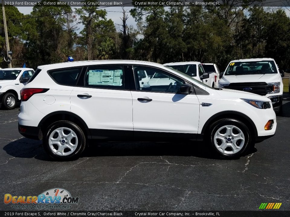2019 Ford Escape S Oxford White / Chromite Gray/Charcoal Black Photo #6