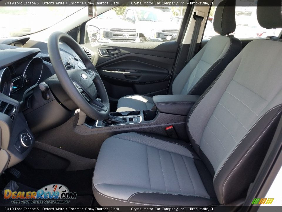 2019 Ford Escape S Oxford White / Chromite Gray/Charcoal Black Photo #9