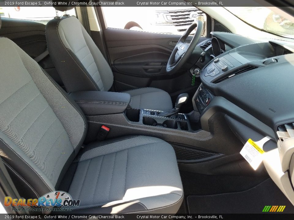2019 Ford Escape S Oxford White / Chromite Gray/Charcoal Black Photo #12