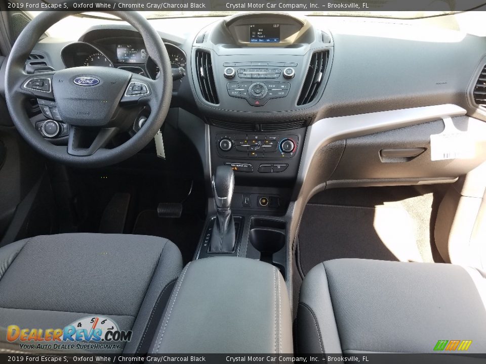 2019 Ford Escape S Oxford White / Chromite Gray/Charcoal Black Photo #13