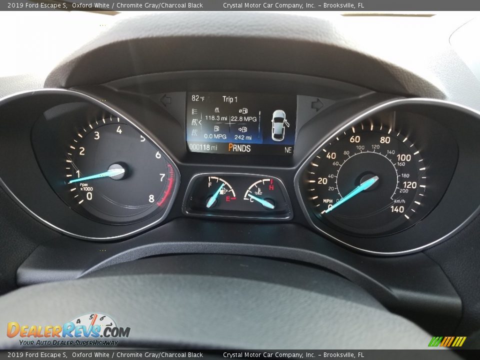 2019 Ford Escape S Oxford White / Chromite Gray/Charcoal Black Photo #14