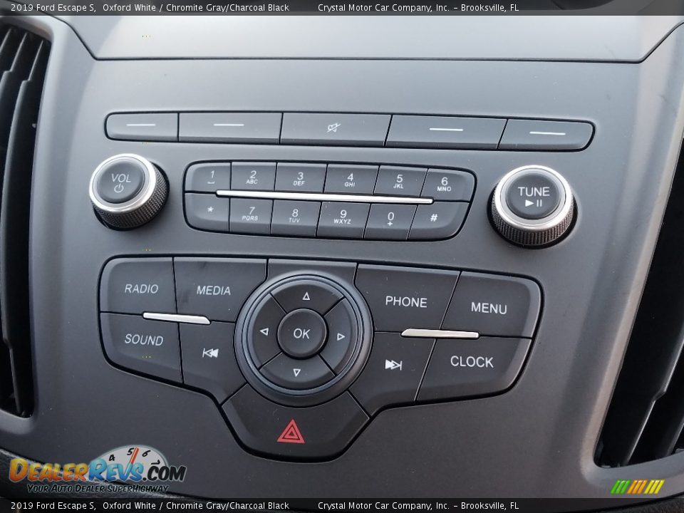 2019 Ford Escape S Oxford White / Chromite Gray/Charcoal Black Photo #15