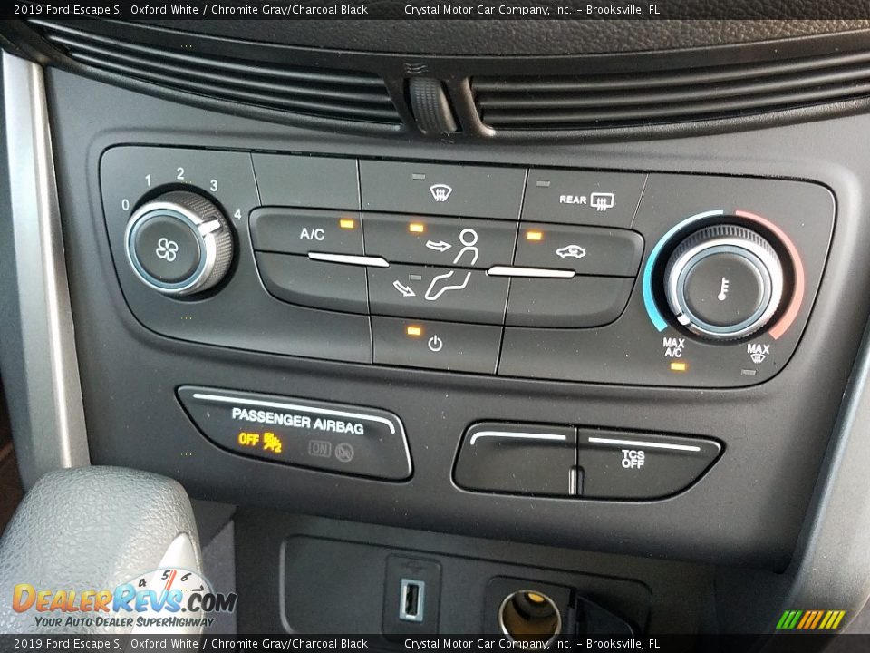 2019 Ford Escape S Oxford White / Chromite Gray/Charcoal Black Photo #16