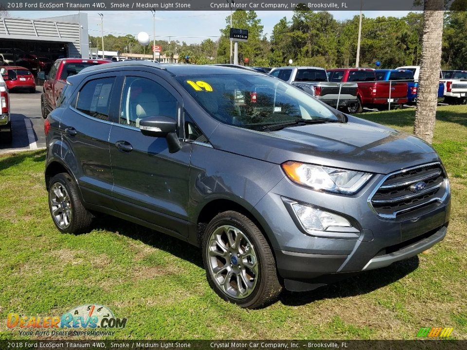 2018 Ford EcoSport Titanium 4WD Smoke / Medium Light Stone Photo #7