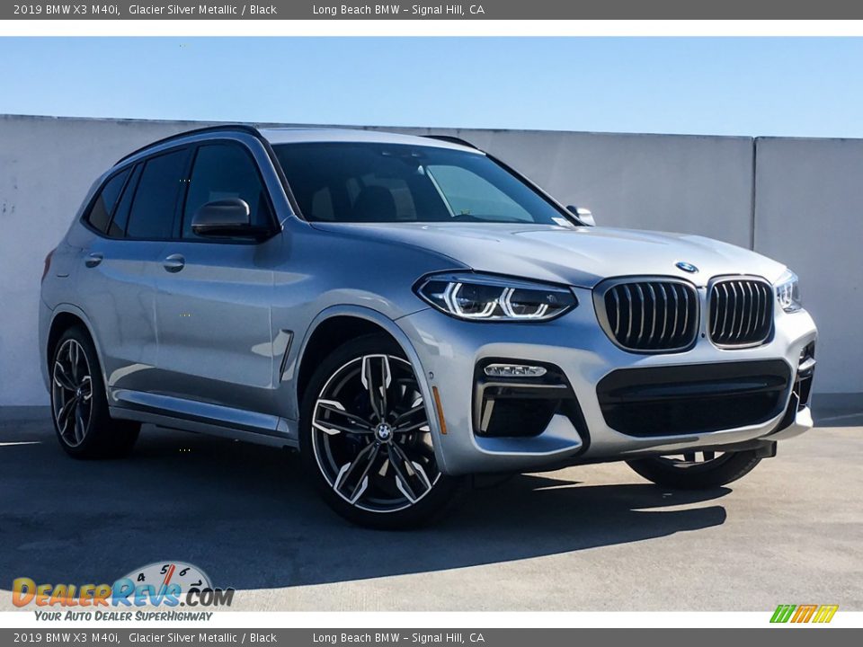 2019 BMW X3 M40i Glacier Silver Metallic / Black Photo #12