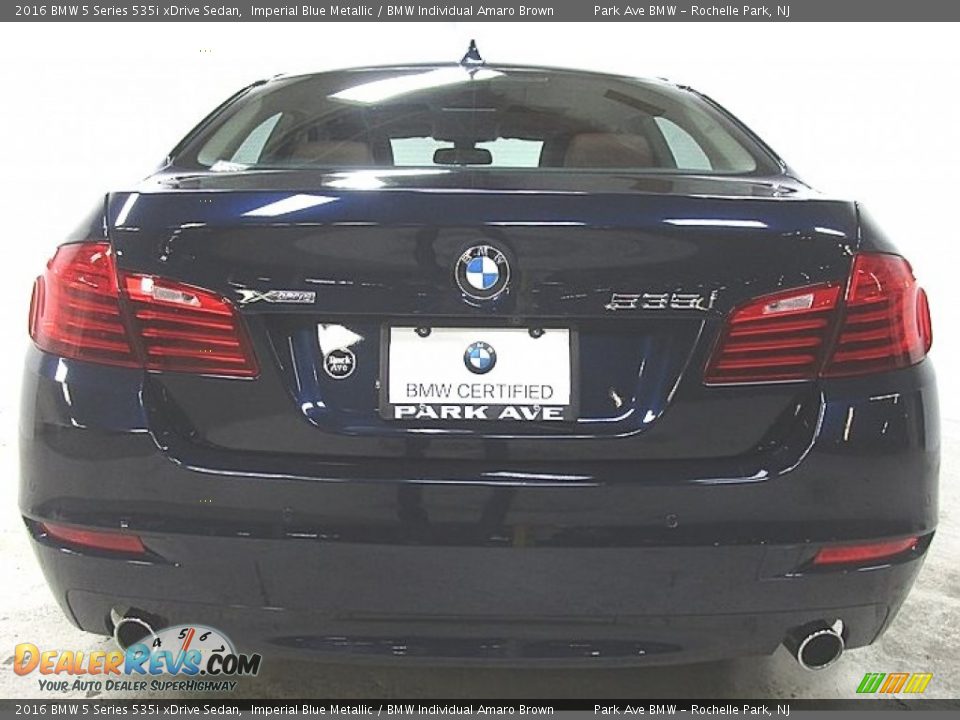 2016 BMW 5 Series 535i xDrive Sedan Imperial Blue Metallic / BMW Individual Amaro Brown Photo #2