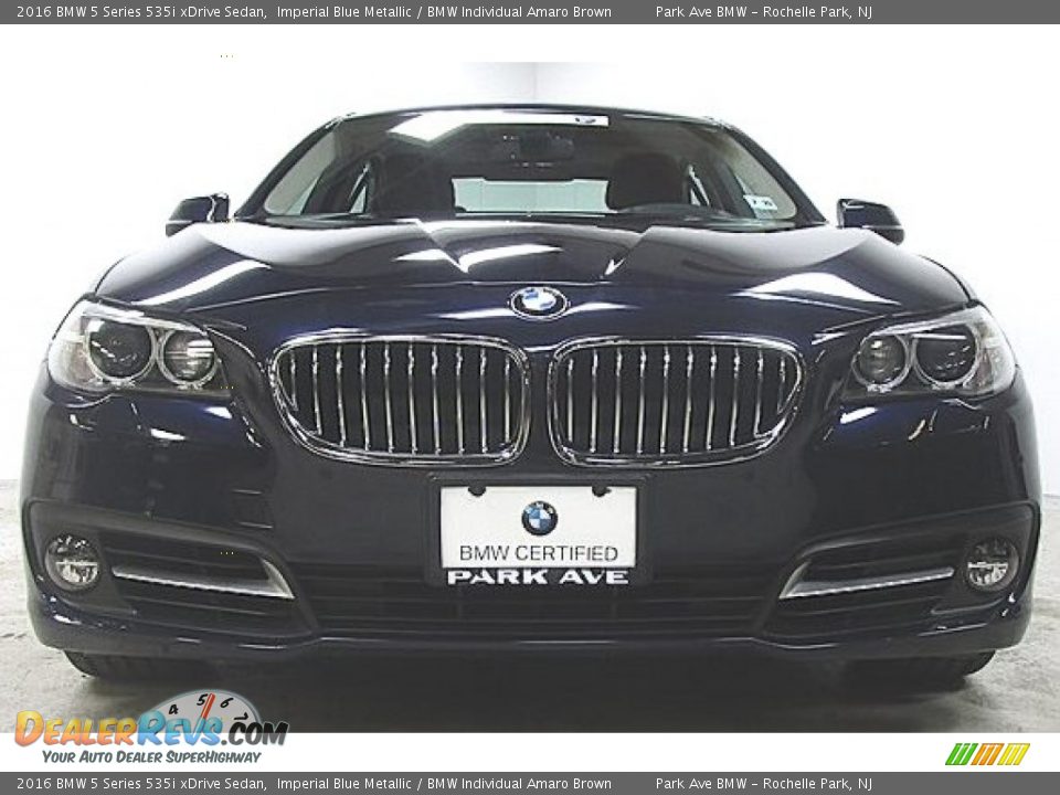 2016 BMW 5 Series 535i xDrive Sedan Imperial Blue Metallic / BMW Individual Amaro Brown Photo #4