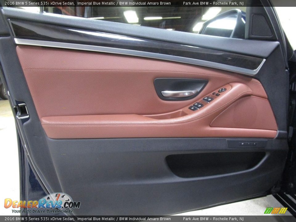 2016 BMW 5 Series 535i xDrive Sedan Imperial Blue Metallic / BMW Individual Amaro Brown Photo #5